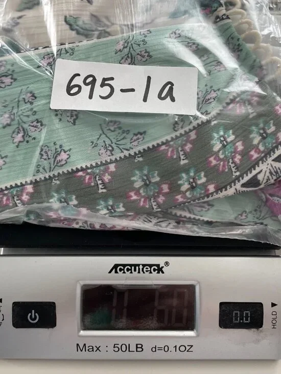 Loft Womens Multicolor Floral Stripe Scalloped Neck Peasant Blouse Top Size XL - Picture 10 of 10